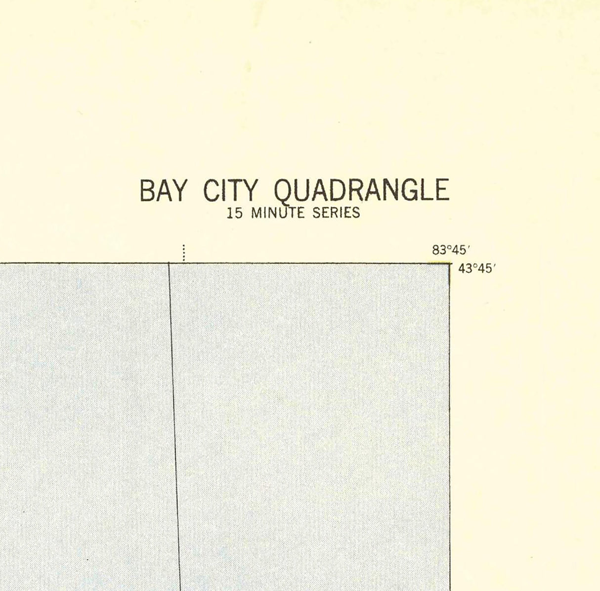 1943 Topo Map of Bay City Michigan Saginaw Bay