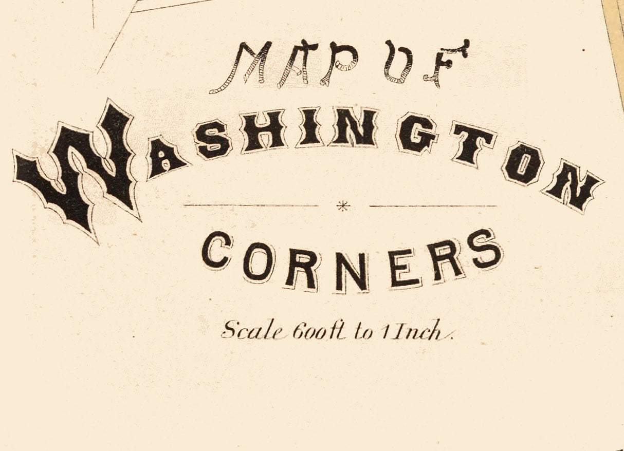 1878 Town Map of Washington Corners Alameda County California