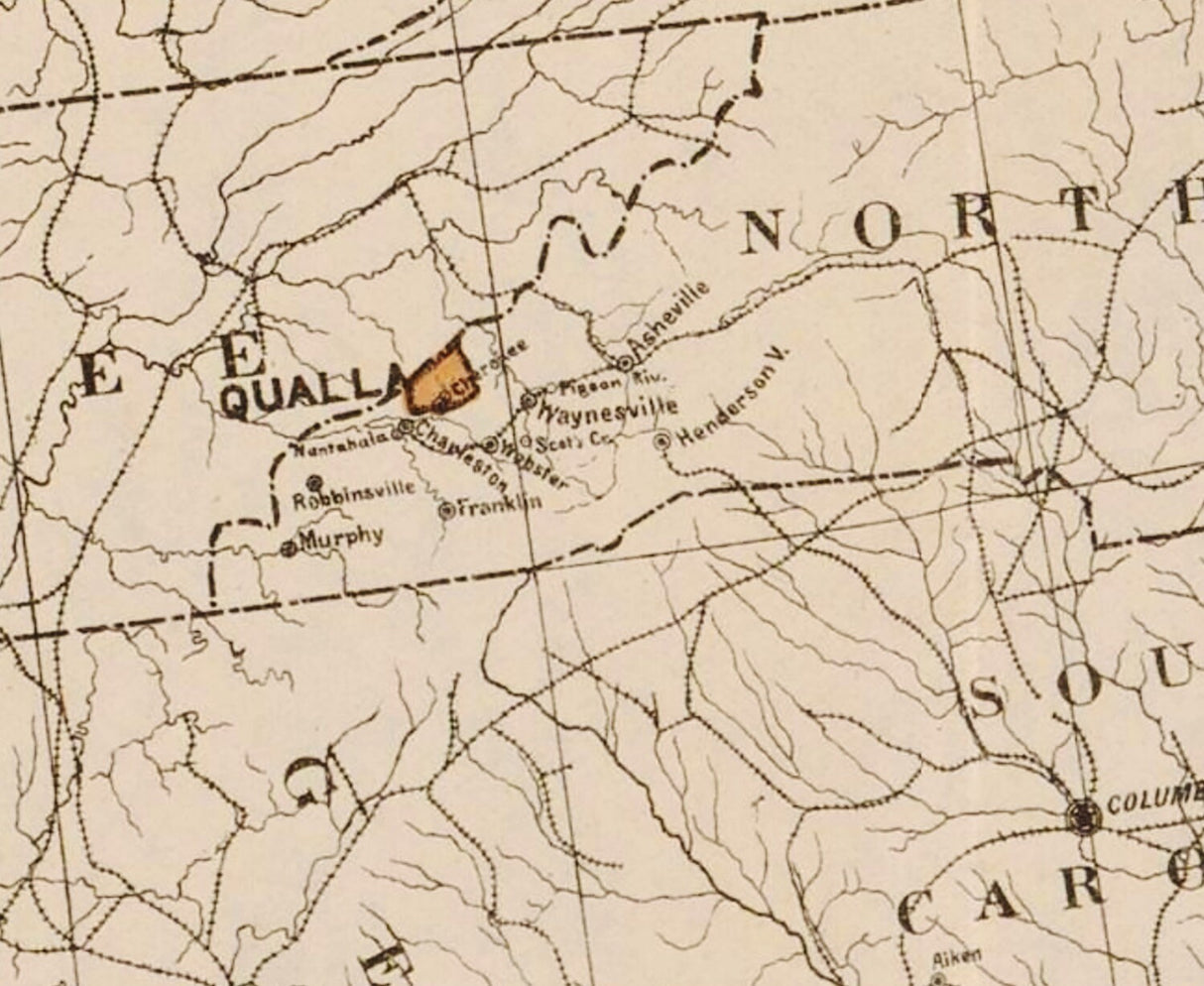 1889 Map of Indian Reservations in the United States