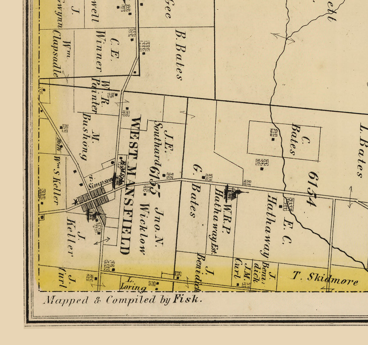 1875 Map of Bokes Creek Township Logan County Ohio