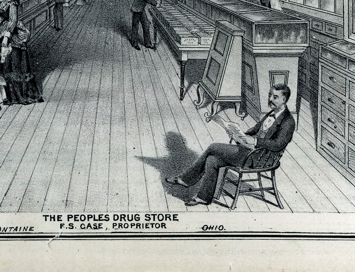 1875 Map of Lake Township Logan County Ohio