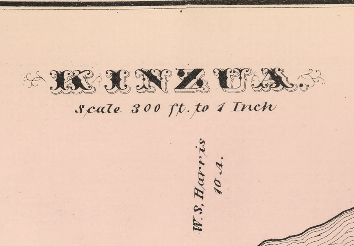 1878 Town Map of Kinzua Warren County Pennsylvania