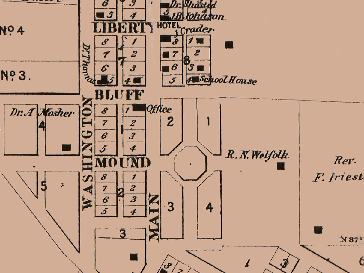 1860 Map of Pleasant Hill Pike County Illinois