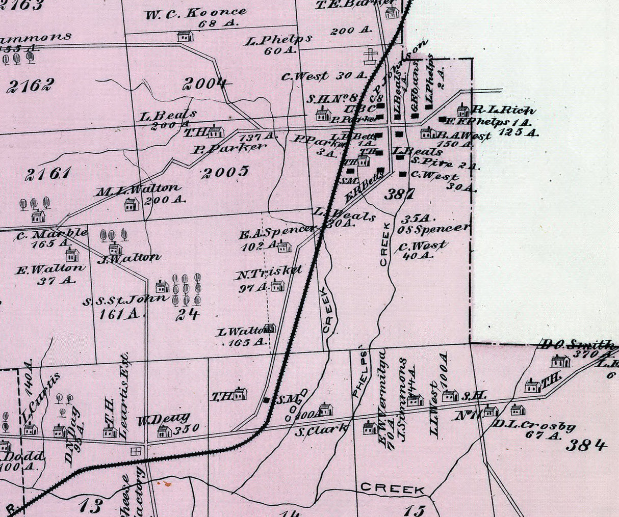 1878 Map of Columbus Township Warren County Pennsylvania