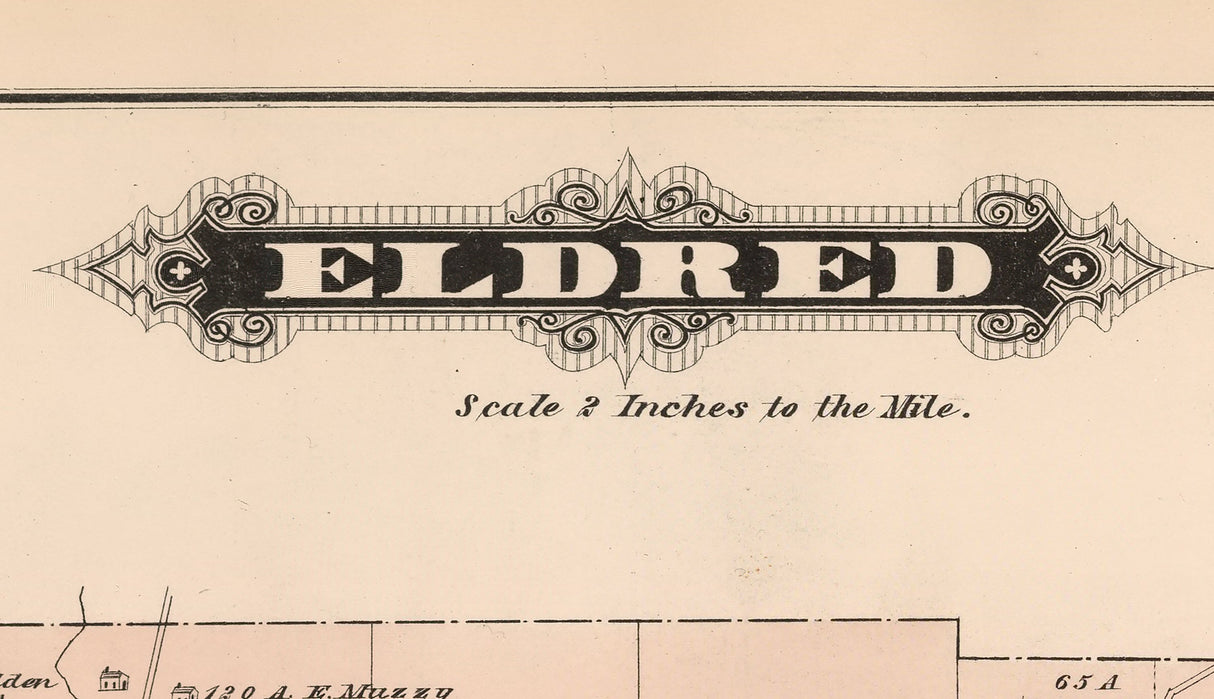 1878 Map of Eldred Township Warren County Pennsylvania