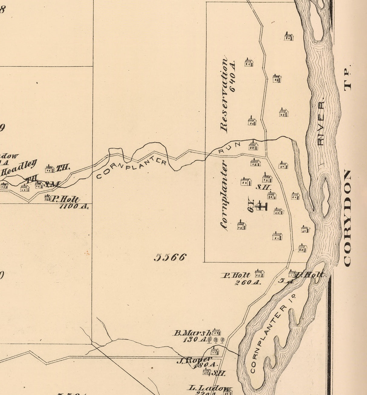 1878 Map of Elk Township Warren County Pennsylvania