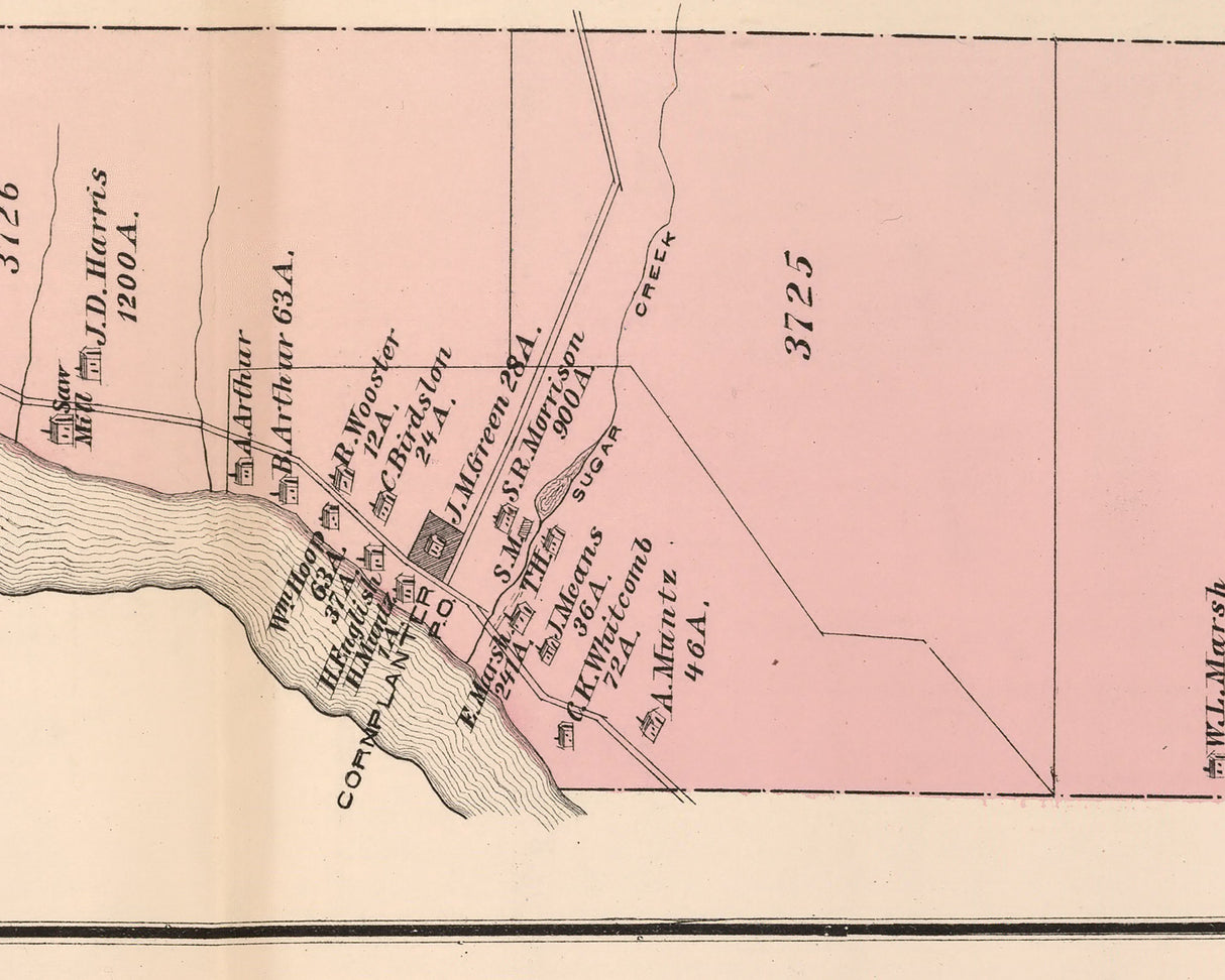 1878 Map of Kinzua and Corydon Township Warren County Pa