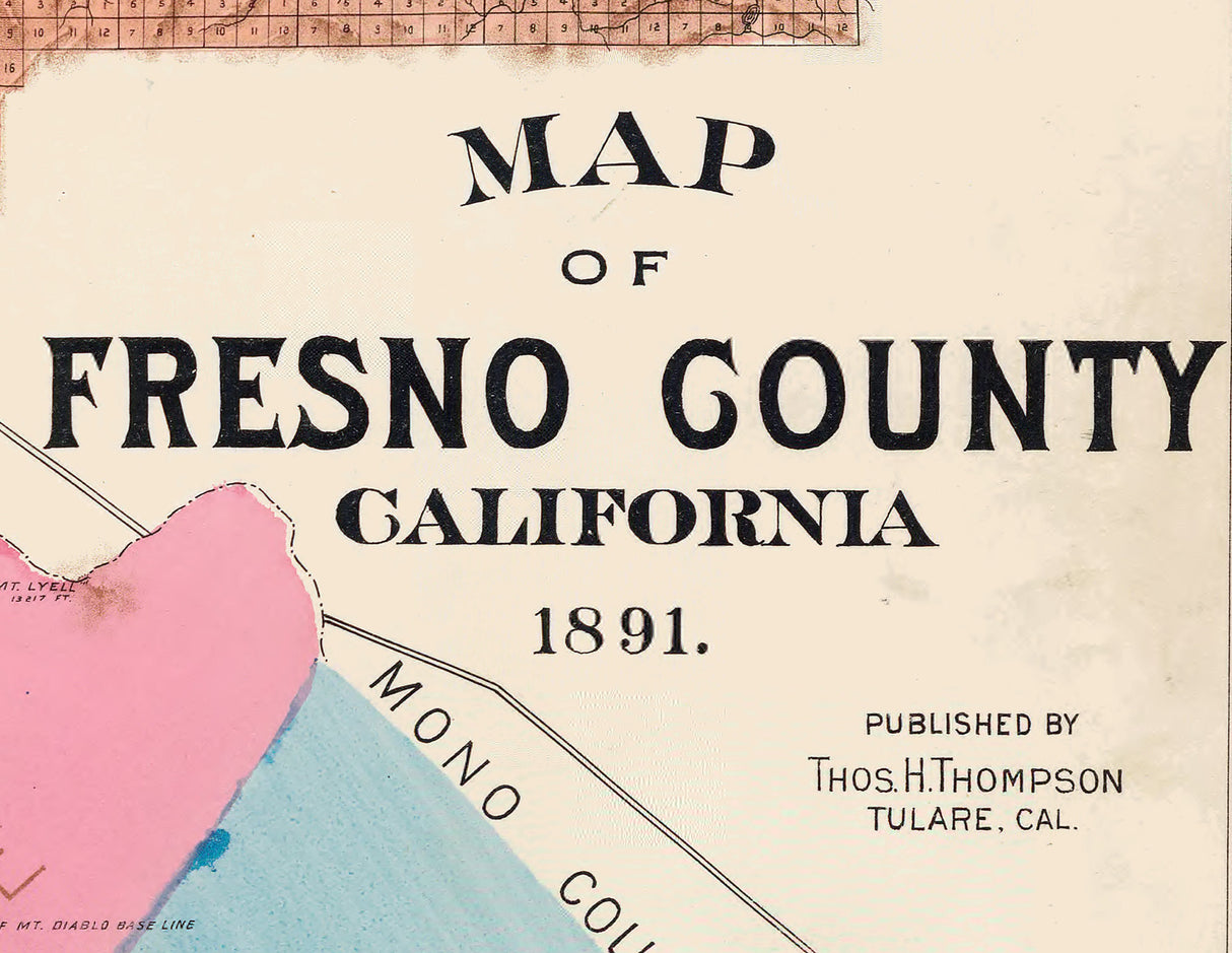 1891 Map of Fresno County California