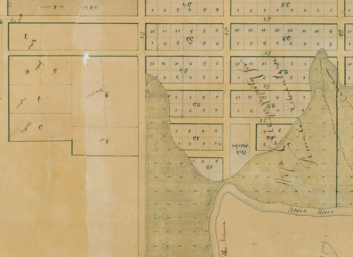 1860 Map of Holland Ottawa County Michigan
