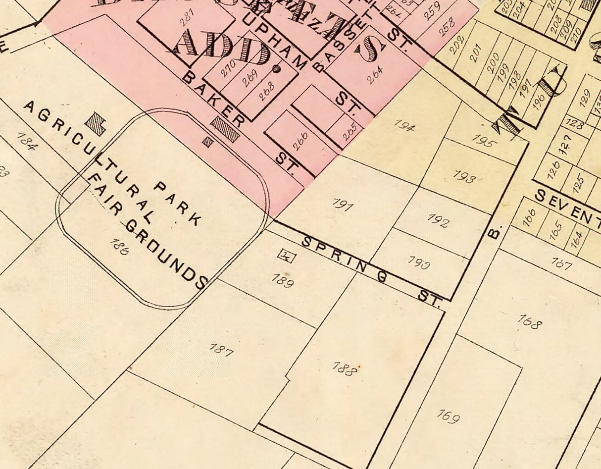1877 Map of Petaluma City Sonoma County California