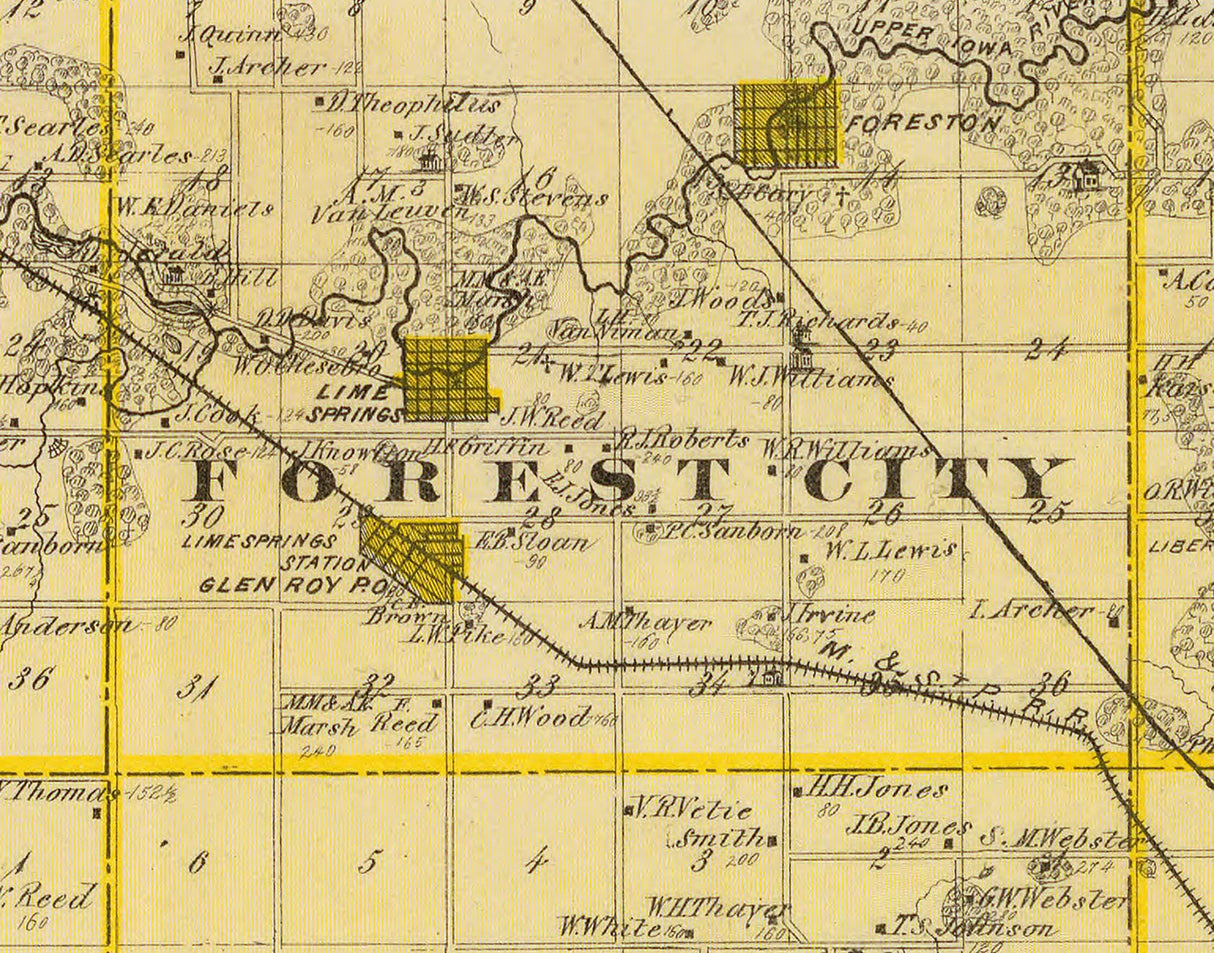 1875 Map of Howard County Iowa