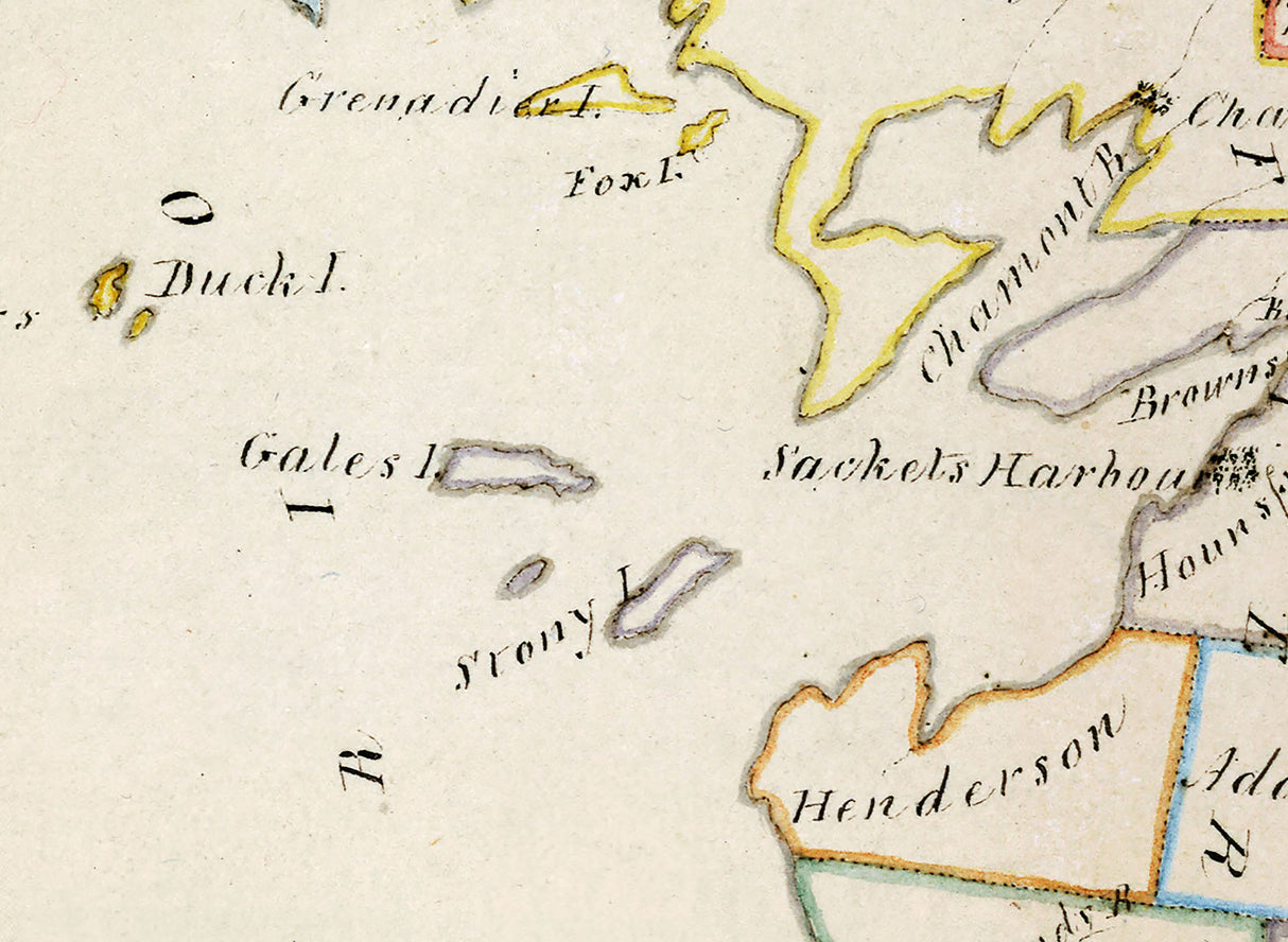 1816 Map of Lake Ontario Islands East End