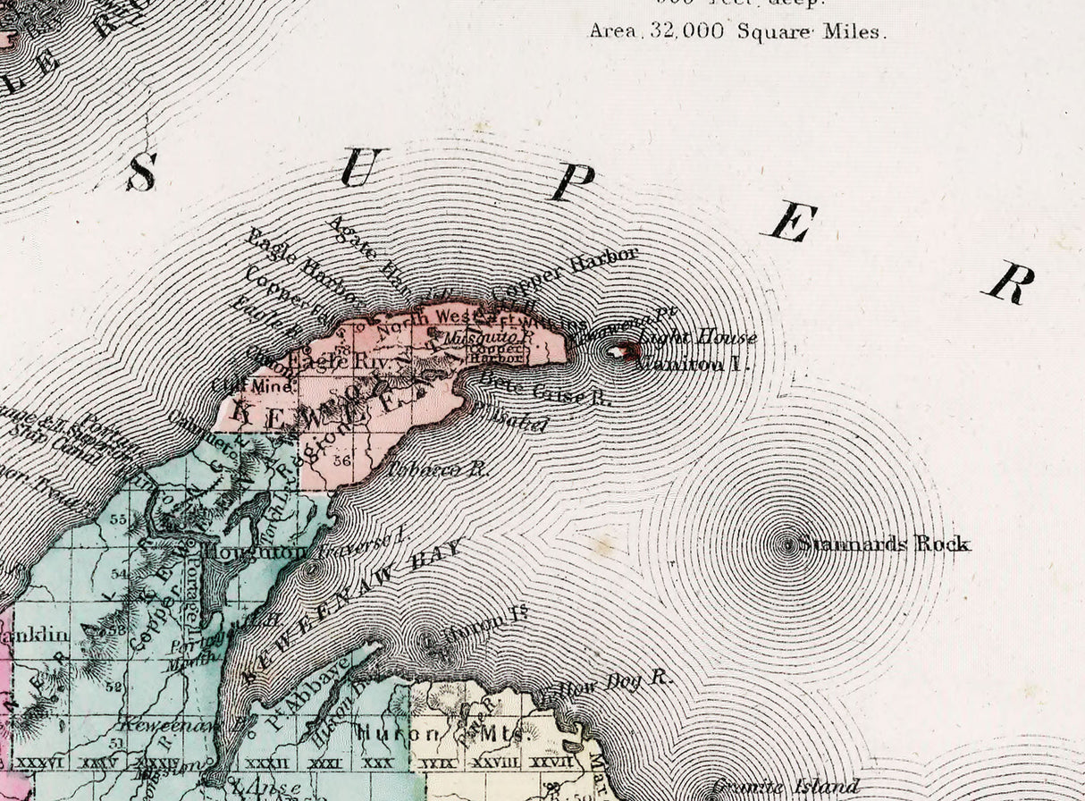 1873 Map of Lake Superior
