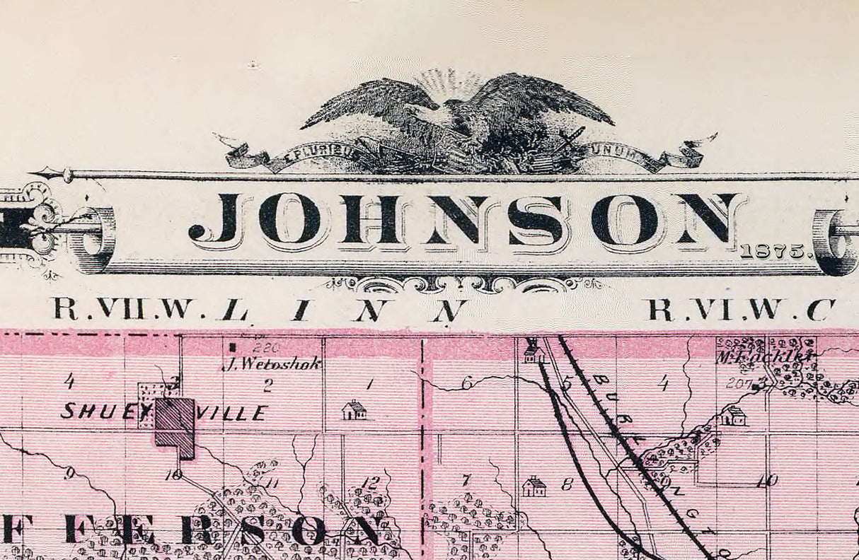 1875 Map of Johnson County Iowa