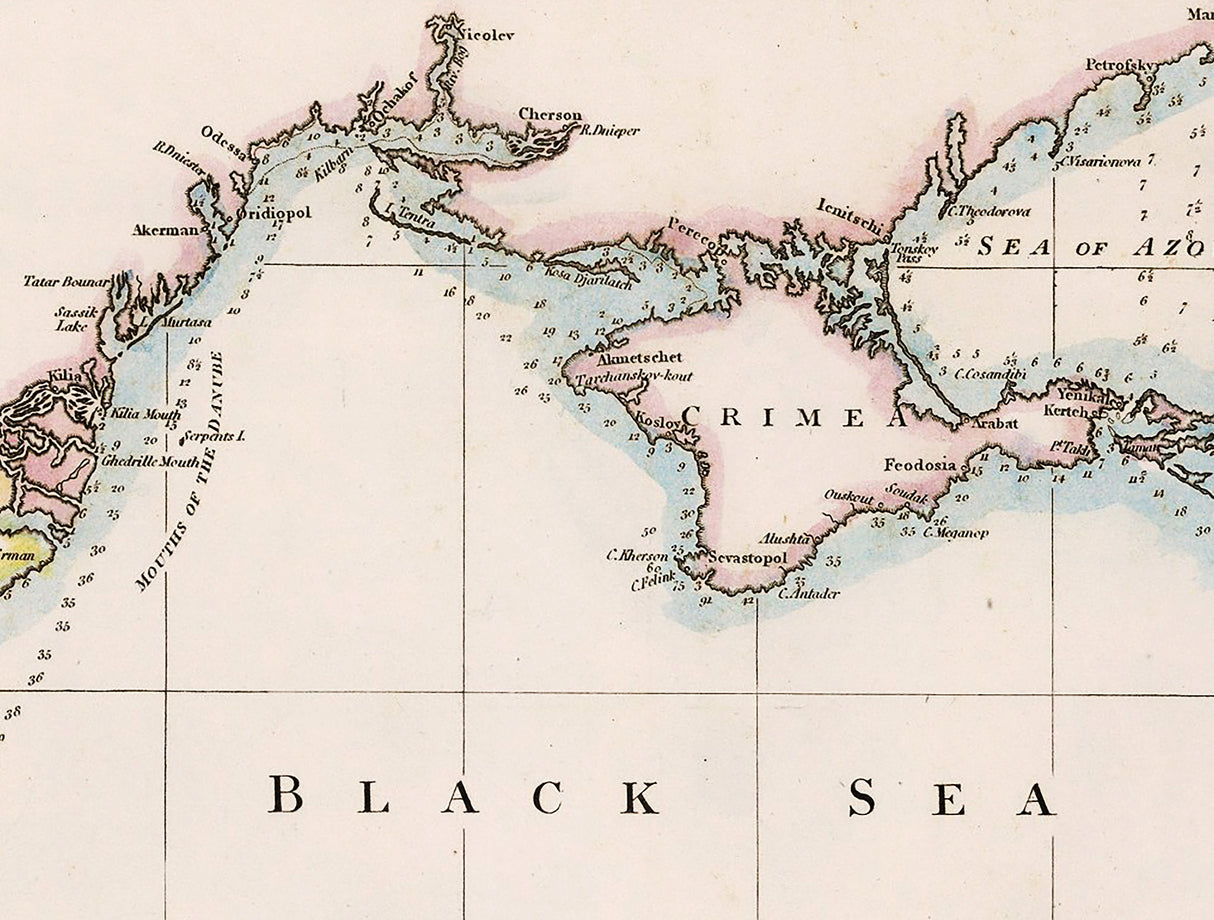 1838 Map of the Mediterranean Sea