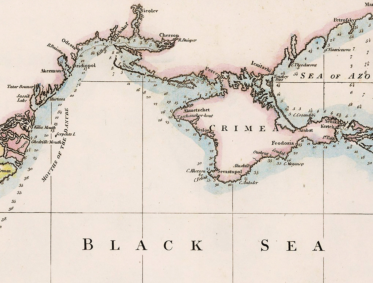 1838 Map of the Mediterranean Sea