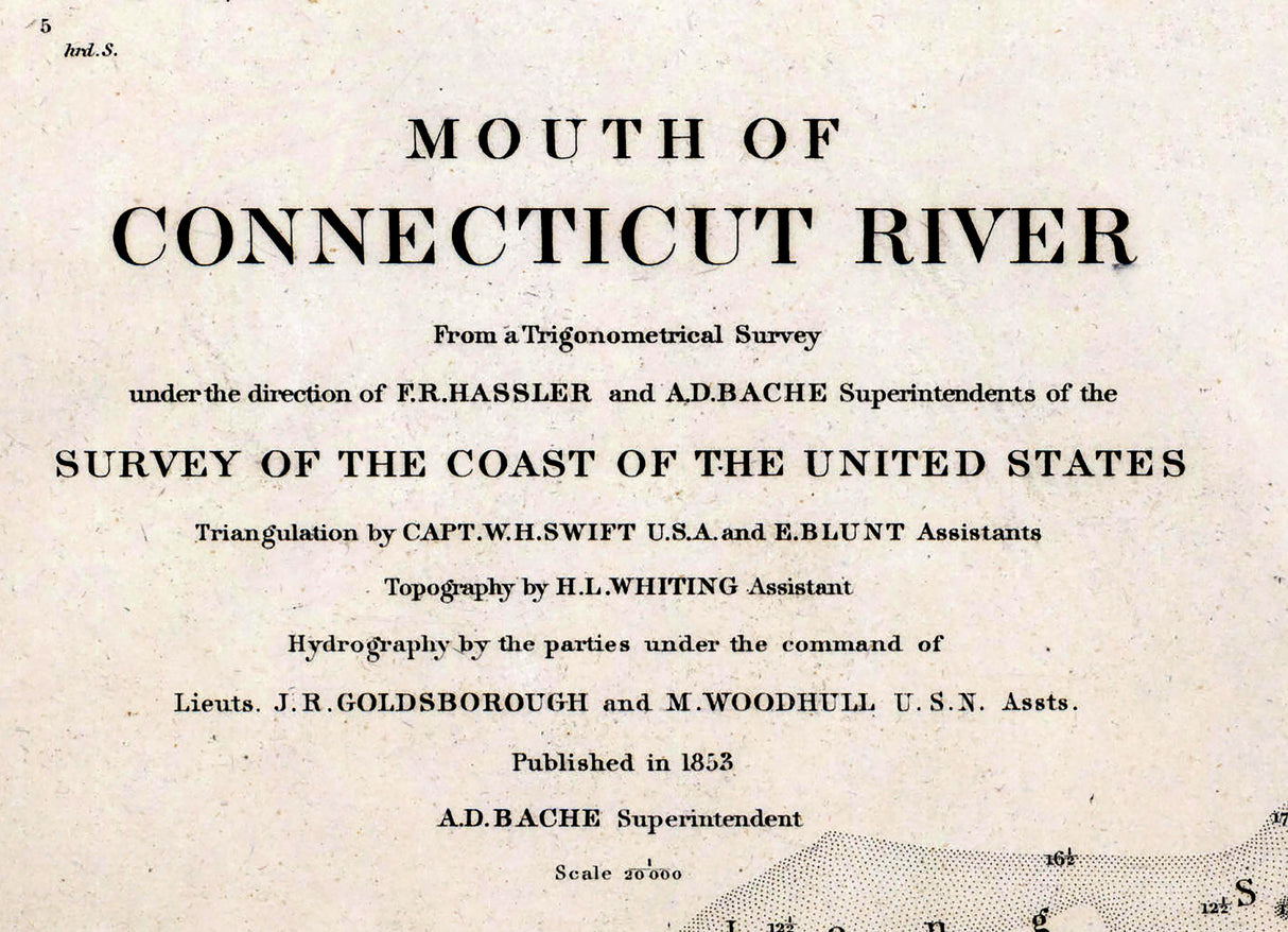 1853 Map of The Mouth of Connecticut River