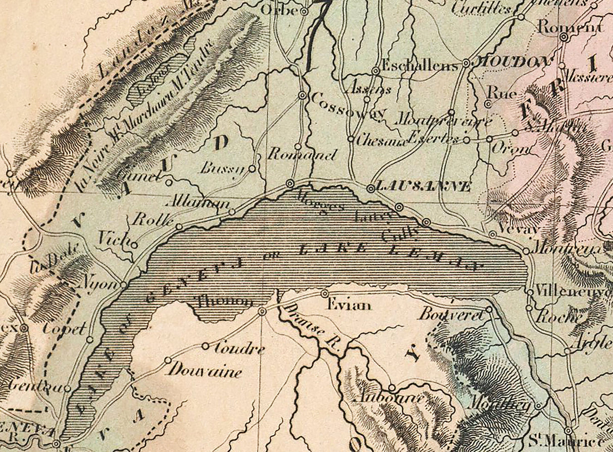 1849 Map of Switzerland