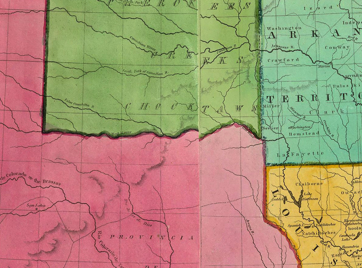 1835 Map of The United States America