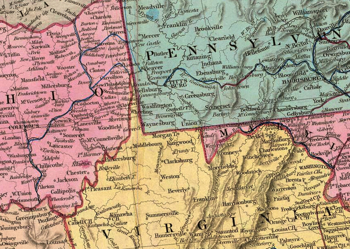 1839 Map of The United States