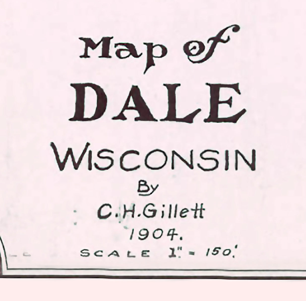 1904 Map of Dale Outagamie County Wisconsin