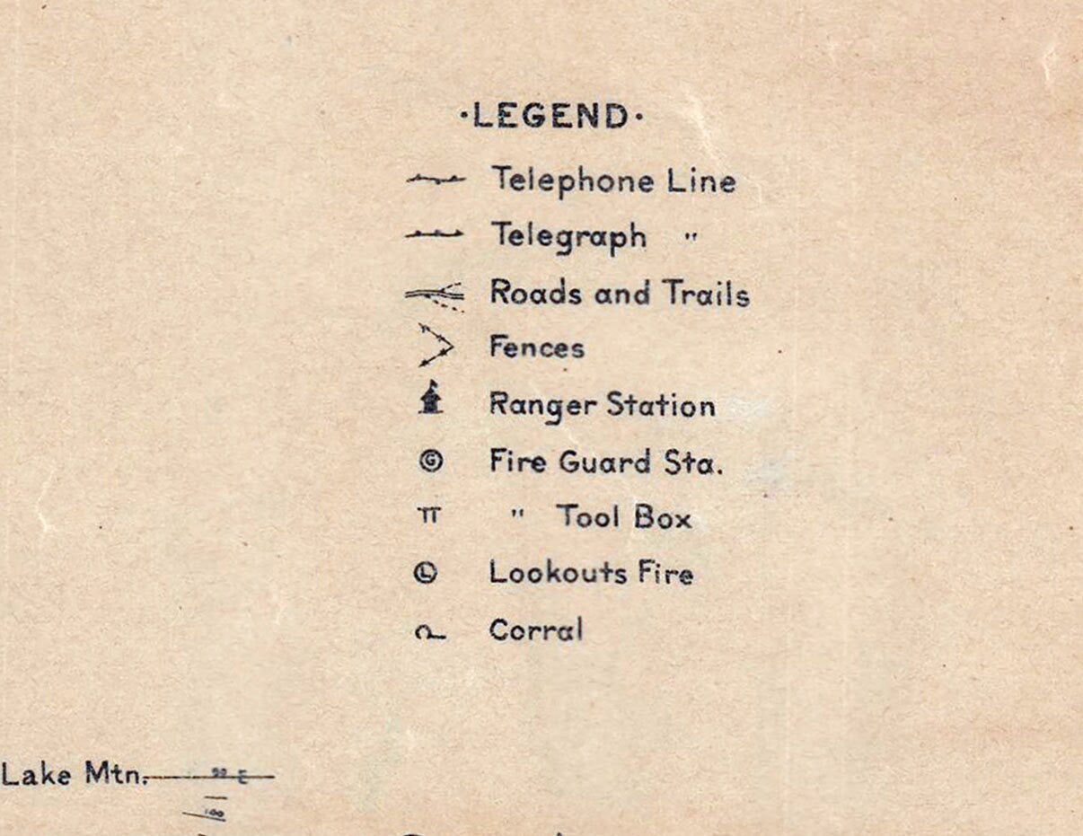 1915 Map of Fort Apache Indian Reservation Arizona