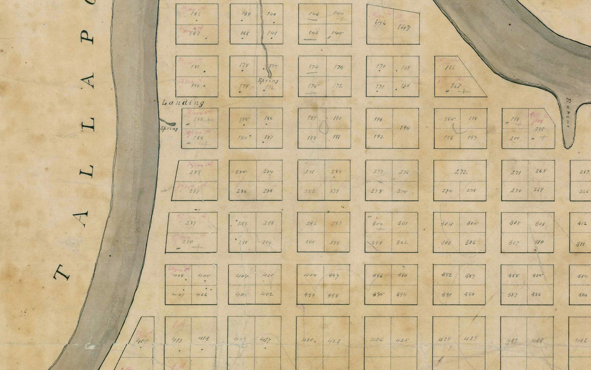 1860 Map of Fort Jackson Alabama