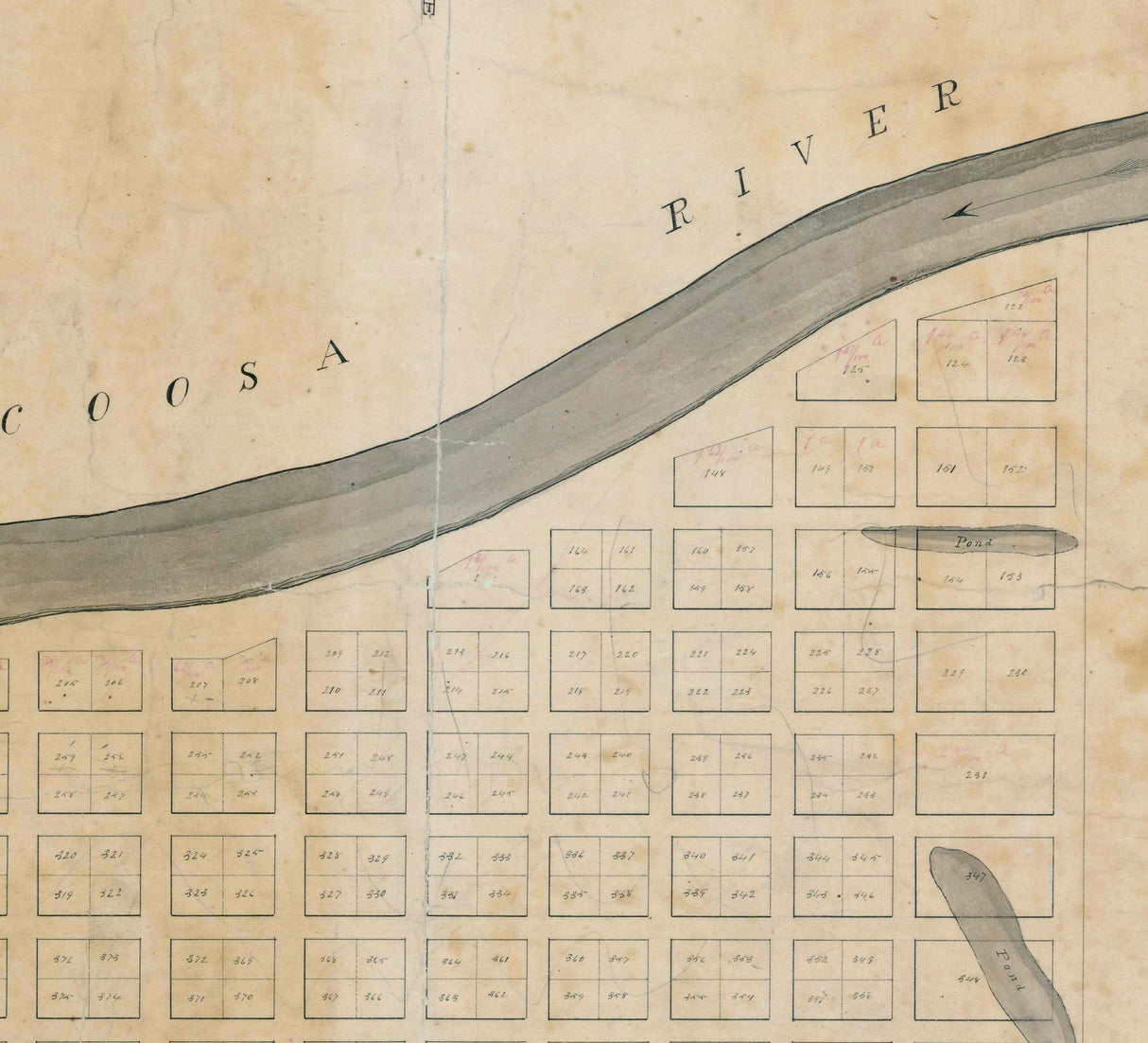1860 Map of Fort Jackson Alabama