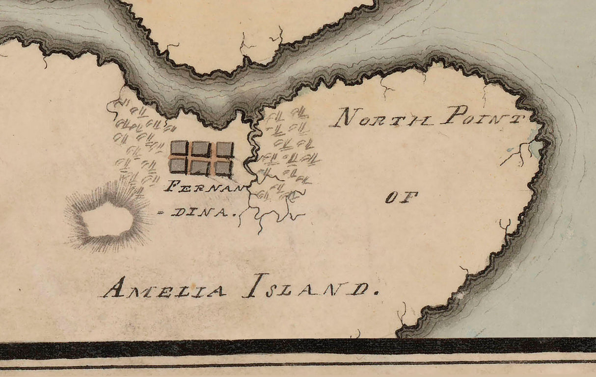 1815 Map of the River and Town of St Marys Georgia