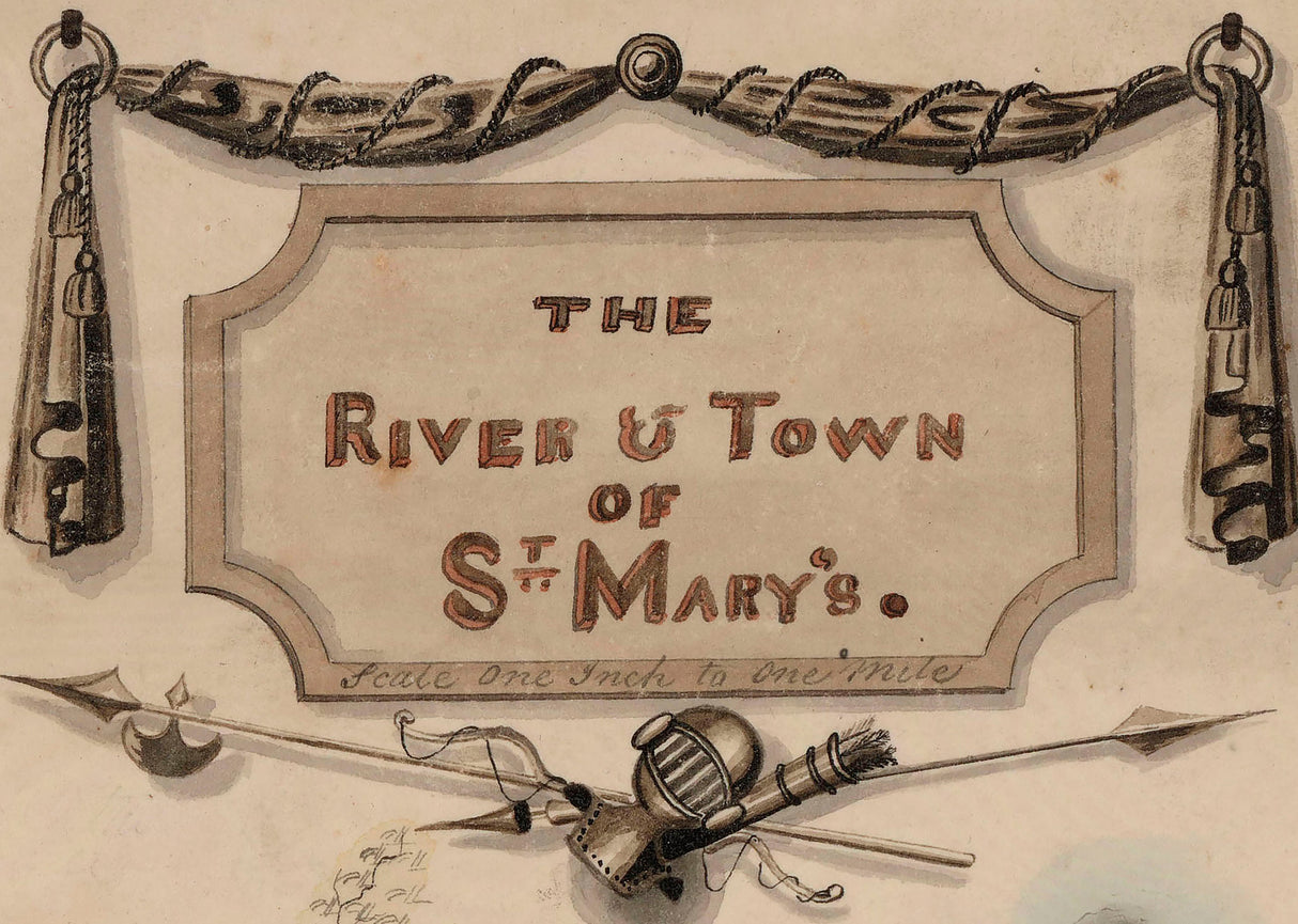 1815 Map of the River and Town of St Marys Georgia