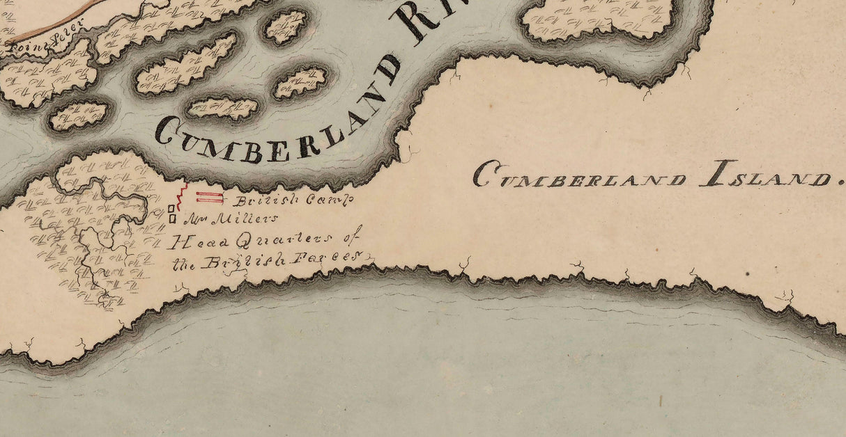 1815 Map of the River and Town of St Marys Georgia