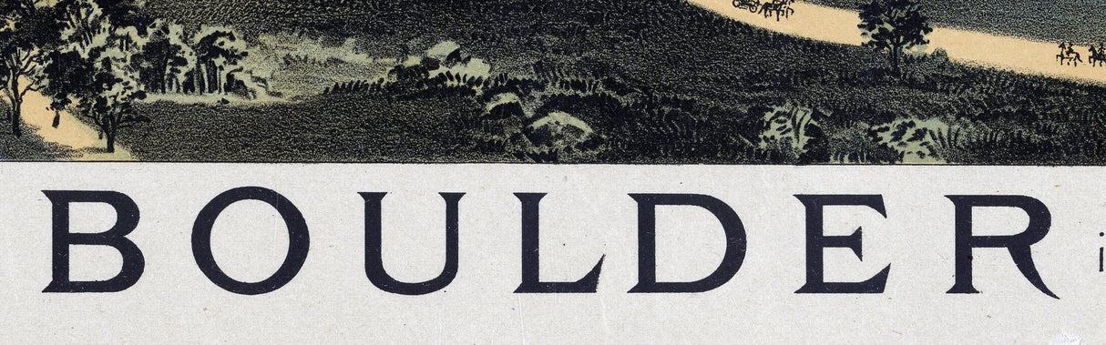 1894 Panoramic Map of Boulder Colorado