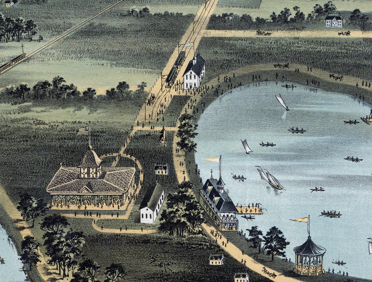 1894 Panoramic Map of Boulder Colorado