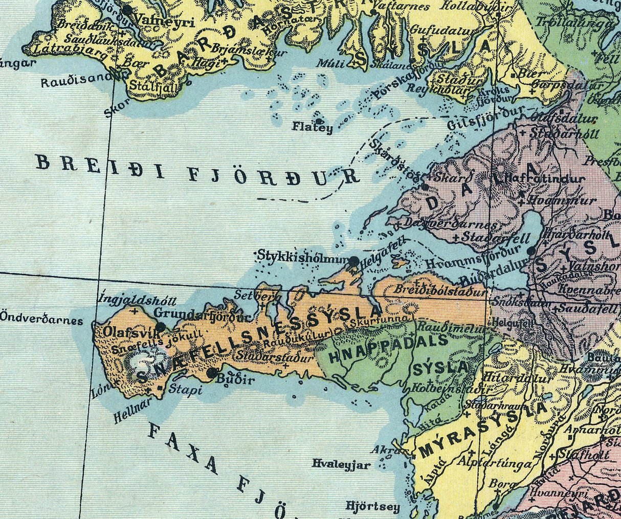 1918 Map of Iceland