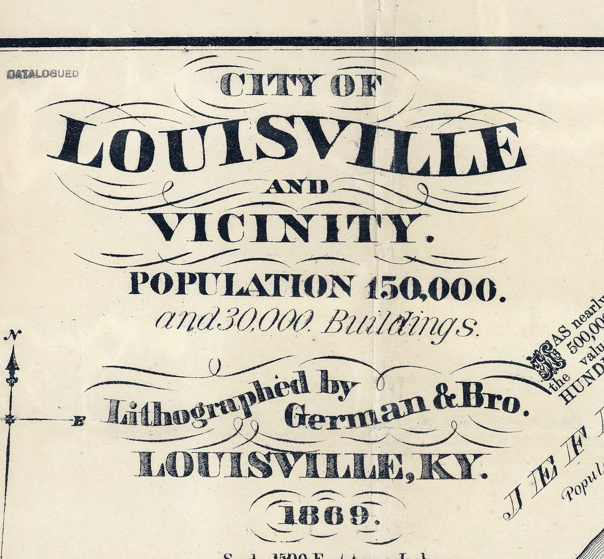 1869 Map of Louisville Kentucky