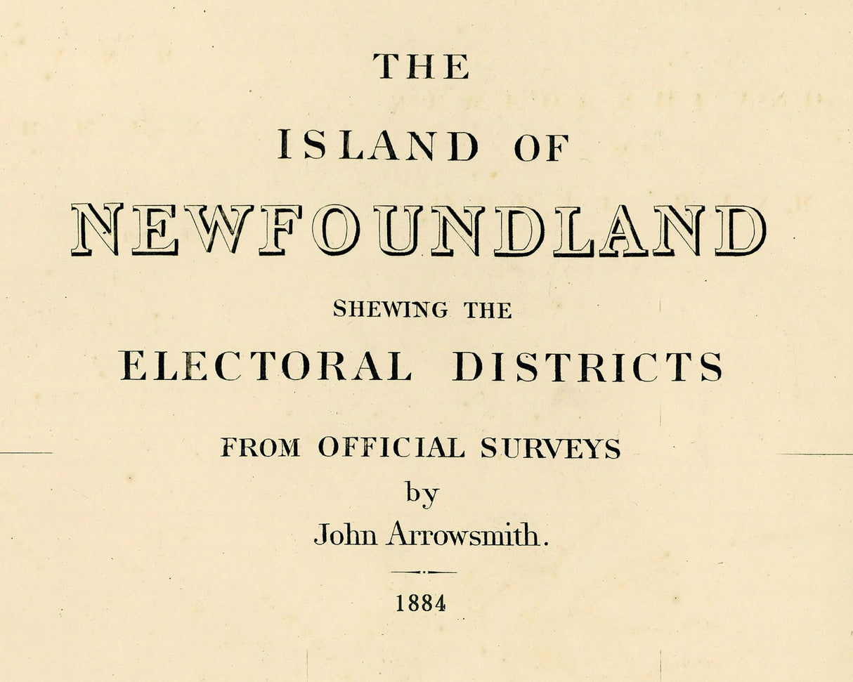 1884 Map of Newfoundland Canada