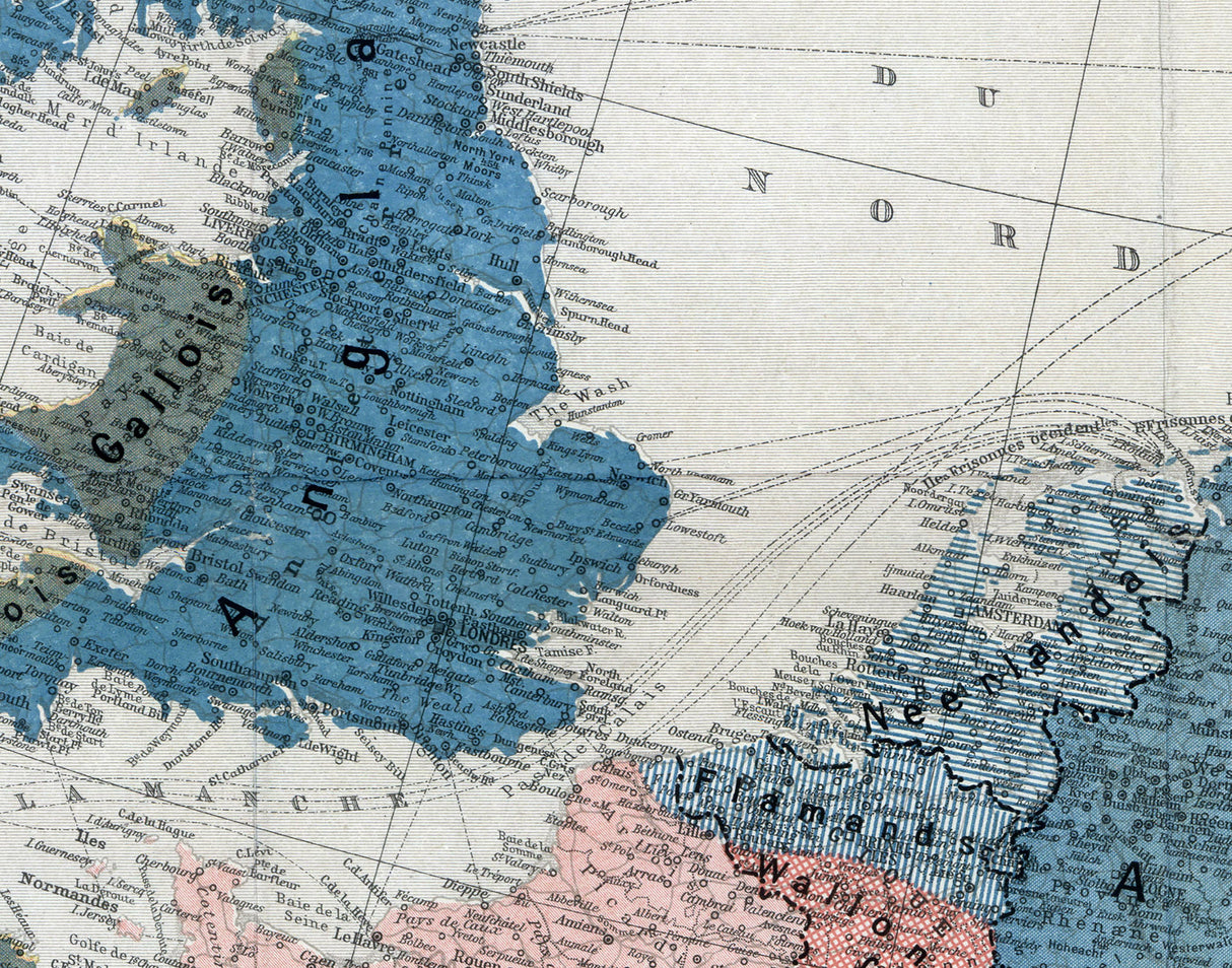 1918 Map of Europe Ethnicity