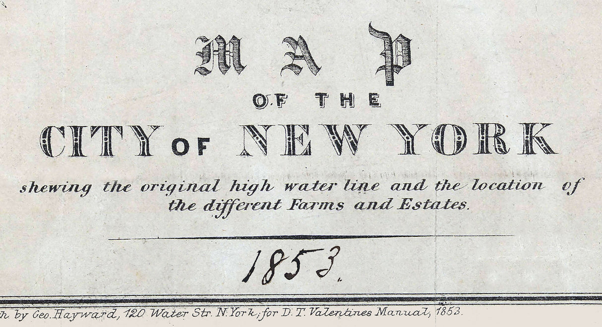 1853 Map of New York City