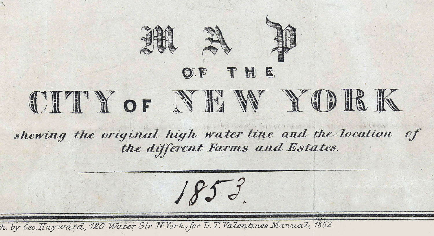 1853 Map of New York City