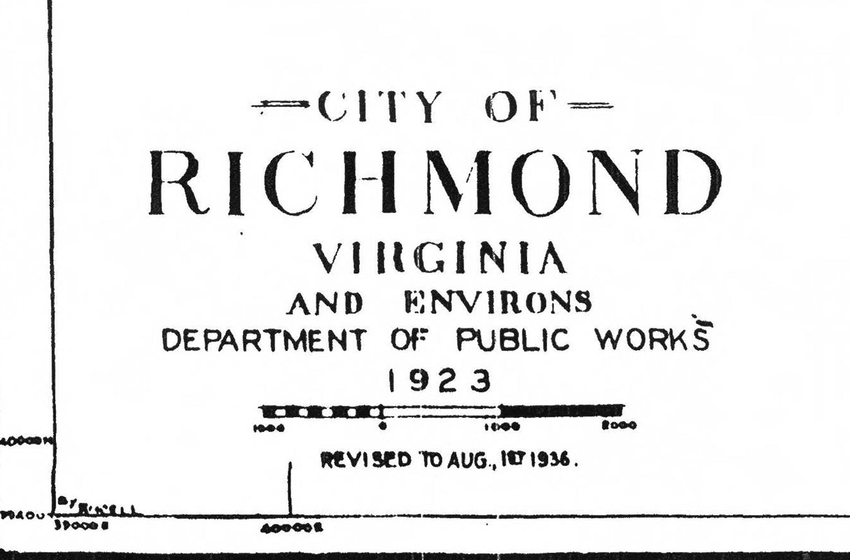 1923 Map of Richmond Virginia