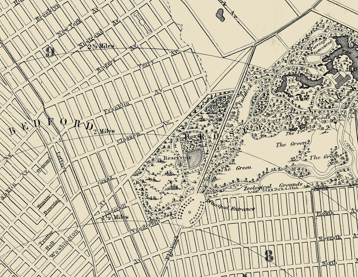 1868 Map of Brooklyn New York