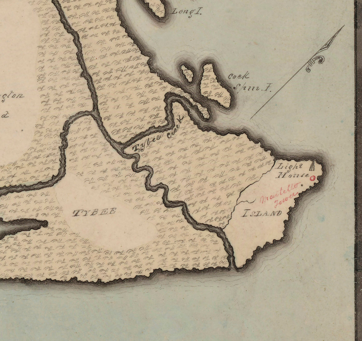 1815 Map of the City and River of Savannah Georgia