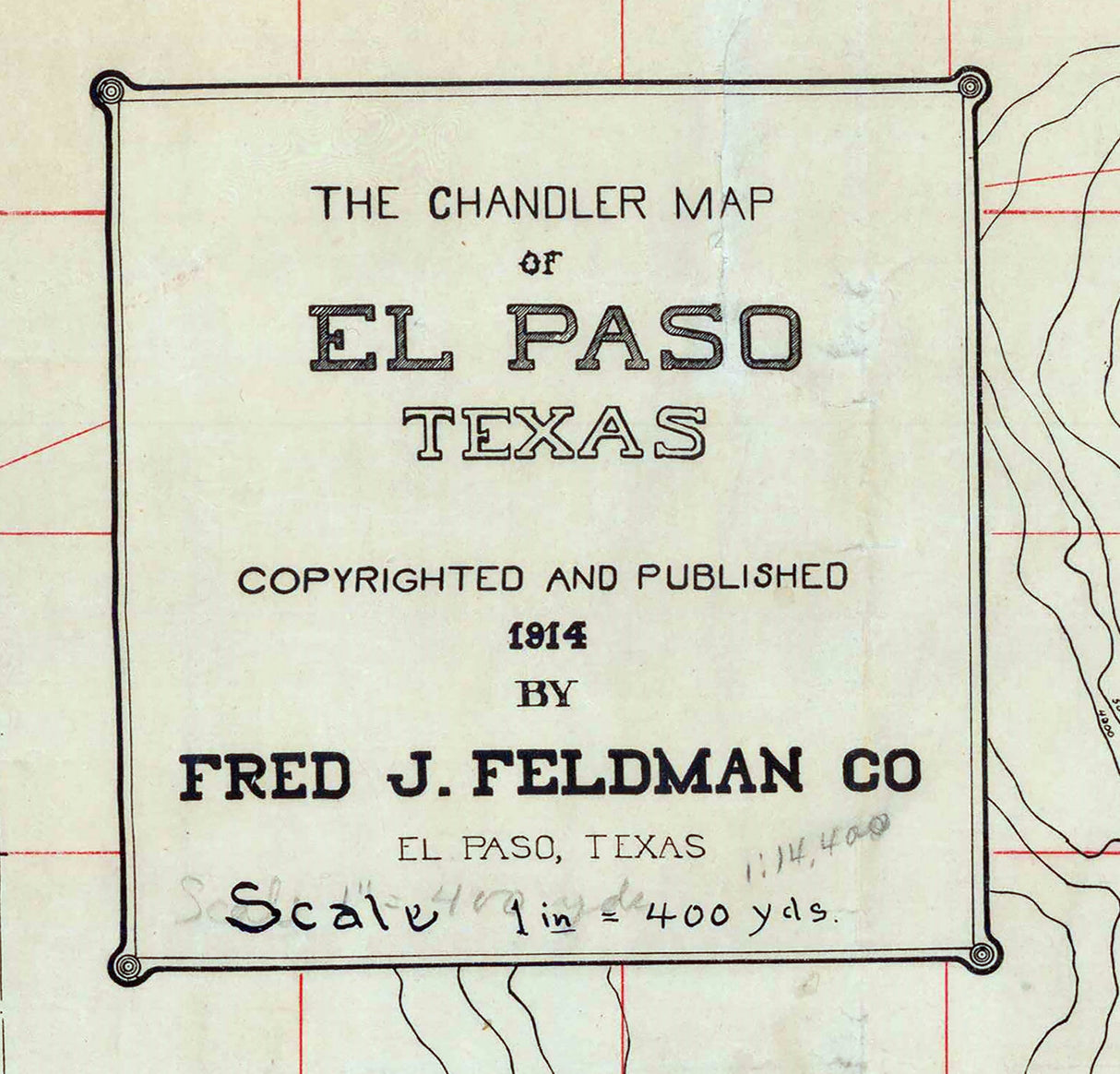 1914 Map of El Paso Texas