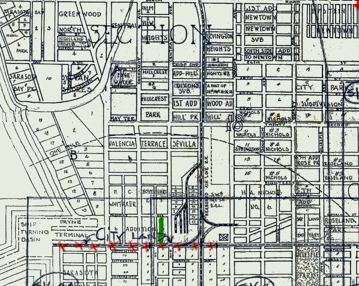 1927 Map of Sarasota Florida