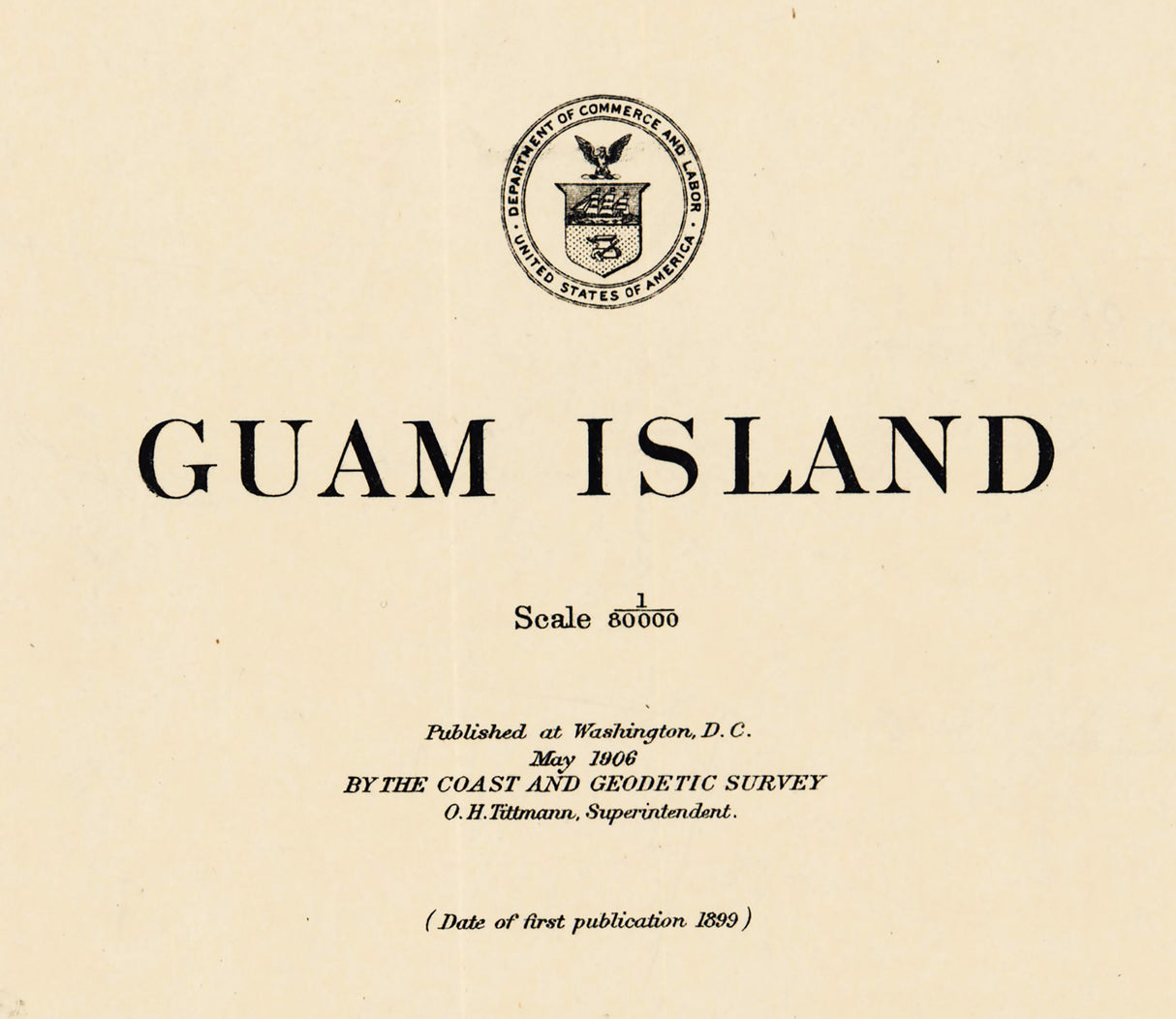 1906 Map of Guam Island