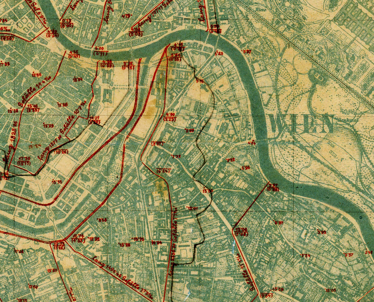 1878 Map of Vienna Austria