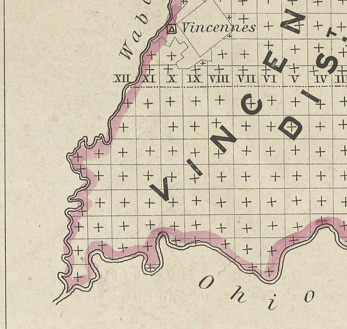 1840 Map of Indiana
