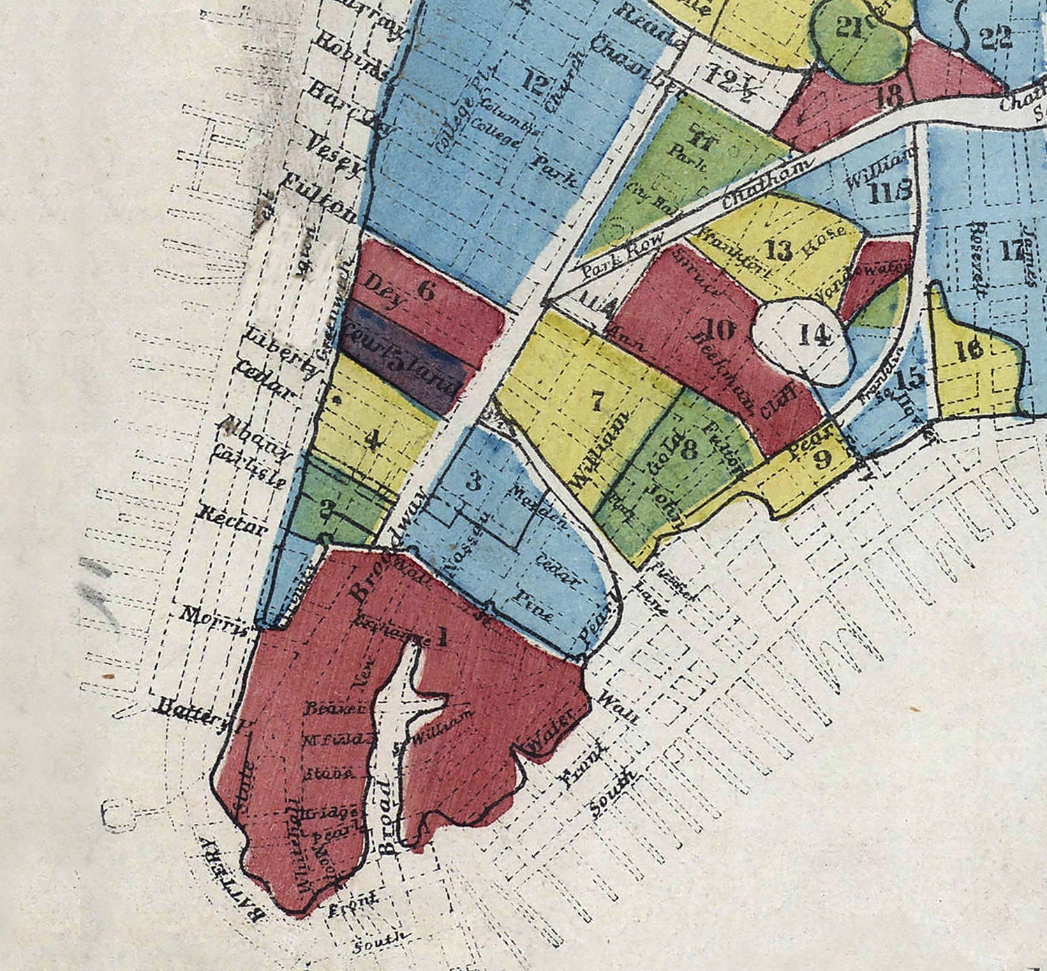1853 Map of New York City