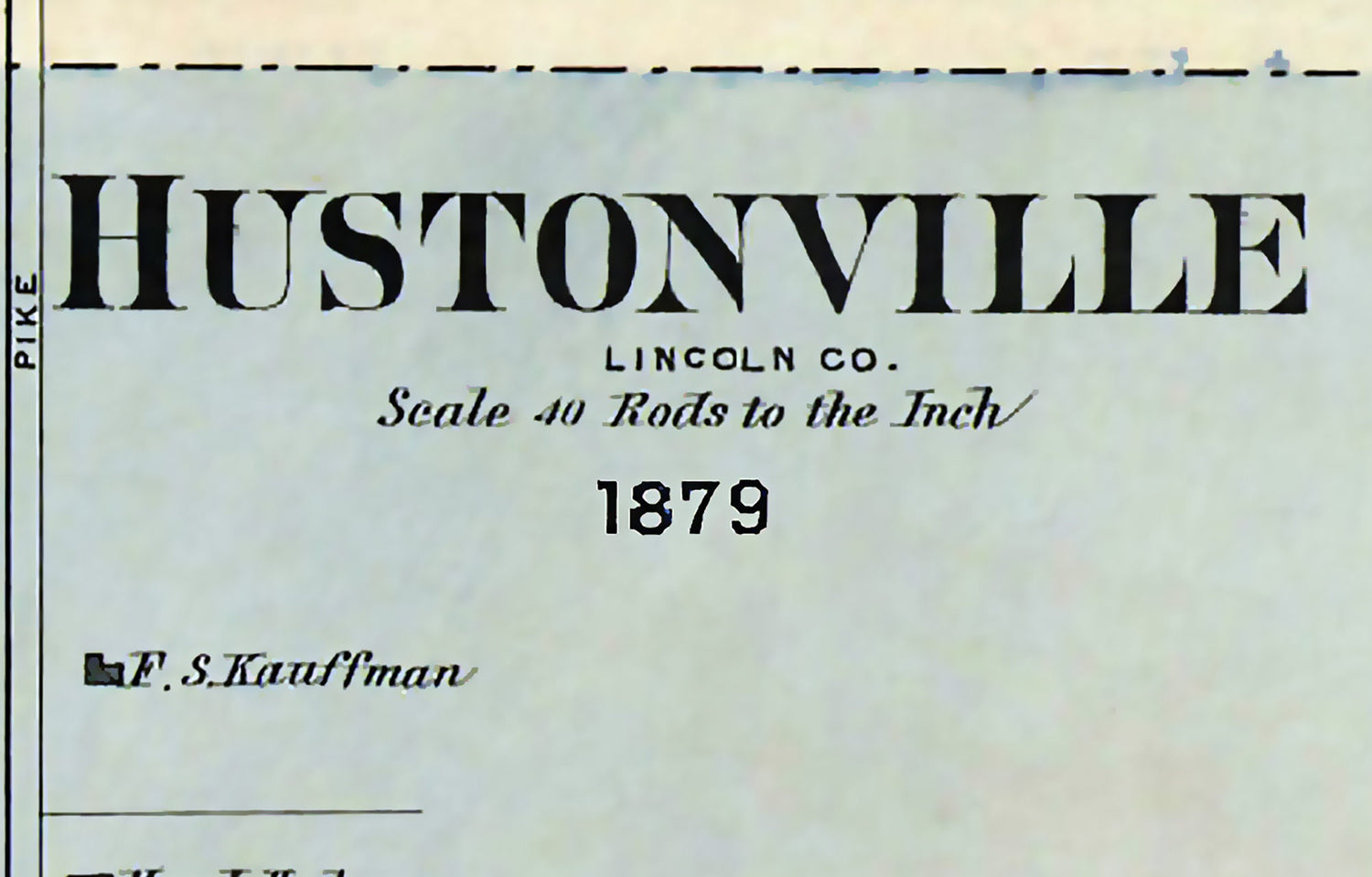 1879 Map of Hustonville Lincoln County Kentucky