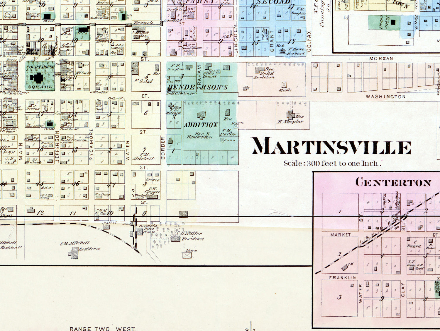 1875 Map of Morgan County Indiana